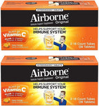 Airborne 750mg Vitamina C Gominolas para Adultos, Sabor Naranja, Sin Gluten, 63 Gominolas (Paquete de 2)