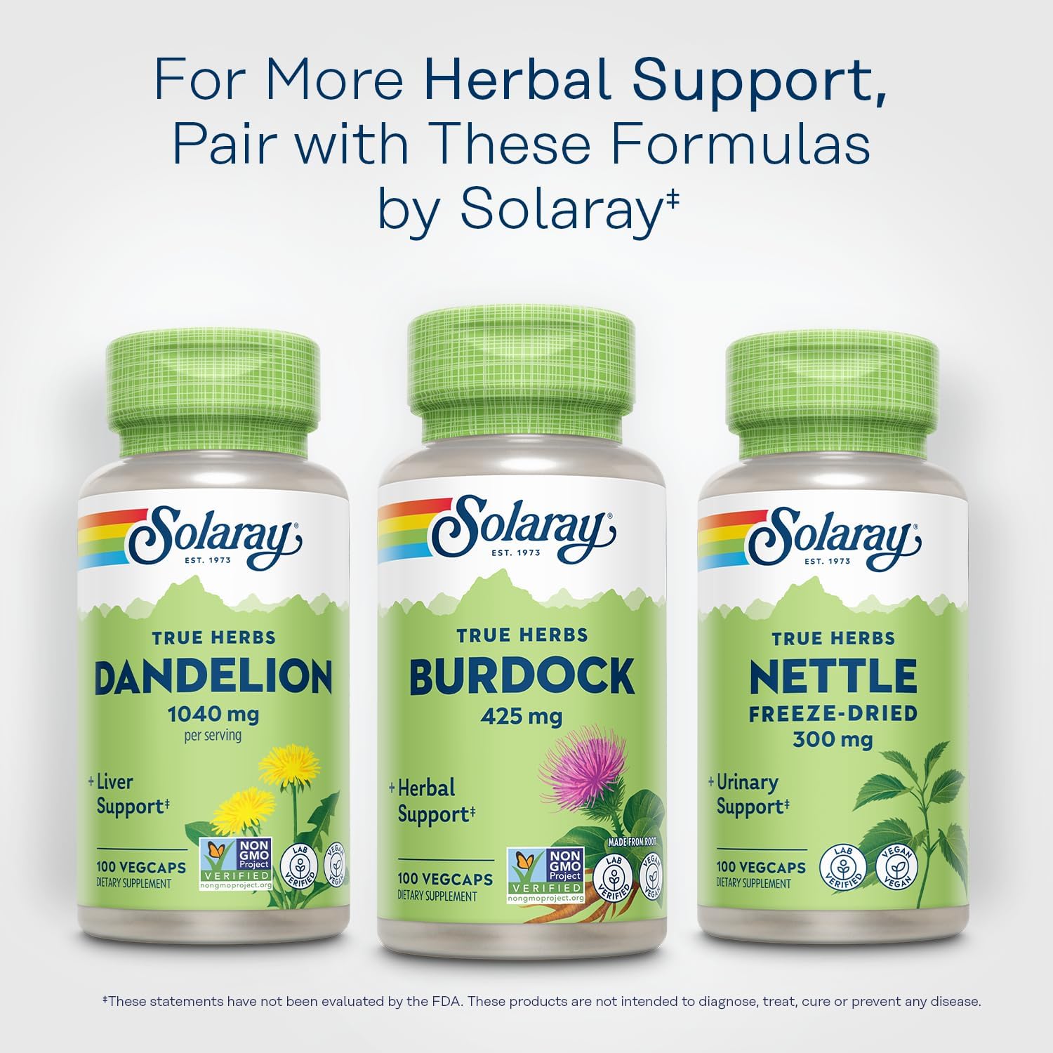 SOLARAY Burdock Root 425 mg - 100 Vegetable Capsules