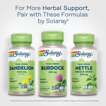 SOLARAY Raíz de Bardana 425 mg - 100 Cápsulas Vegetales – Image 6