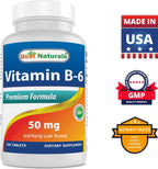 Best Naturals Vitamina B6 50 mg 250 Comprimidos (Pack de 2)