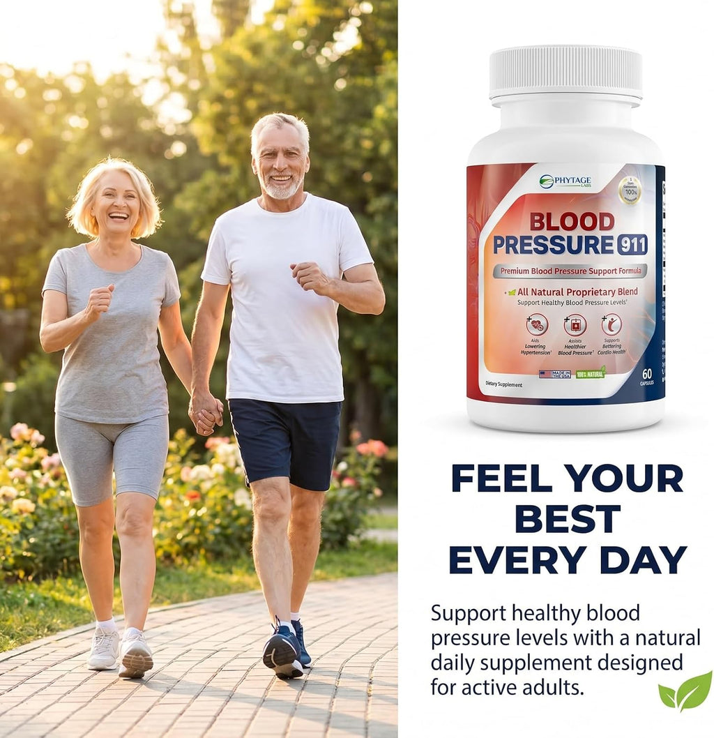 Blood Pressure 911 - Suplemento premium para la presión arterial, pack de 2