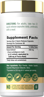 Carlyle Extracto de Raíz de Yuca | 120 Cápsulas | Suplemento Herbal | No GMO y Sin Gluten