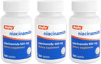 Rugby Niacinamida 500 mg, 100 Comprimidos – Suplemento de Vitamina B3