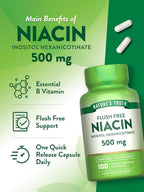 Nature's Truth Niacina Sin Enrojecimiento, 500 mg, 100 Cápsulas