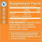 The Vitamin Shoppe Reduced Glutathione 500 mg, 60 Cápsulas