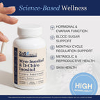ZnS Myo-Inositol y D-Chiro Inositol - Complemento para Mujeres - Fórmula 40:1 - 120 Cápsulas (30 Días)