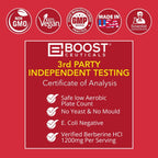 BoostCeuticals Berberina 1200mg (2 x 600mg) - Cápsulas Veganas de Berberina HCl - 60 Cápsulas
