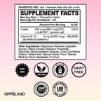 Oppuland Metilcobalamina B12 5000 mcg con Folato - Comprimidos Masticables Sabor Cereza - 120 Unidades