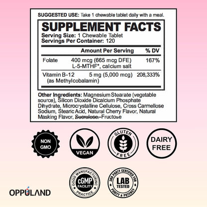 Oppuland Metilcobalamina B12 5000 mcg con – Personas mayores: Con la edad, la absorción de B12 disminuye. – Image 7