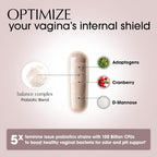 Balance Complex 17-en-1 Salud Vaginal Probióticos 100 mil millones con Arándano Rojo y D-Manosa, 60 Cápsulas