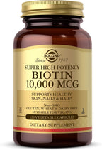 Solgar Biotin 10,000 mcg, 60 Vegetable Capsules