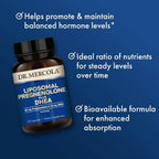 Dr. Mercola Liposomal Pregnenolone Plus DHEA, 60 Cápsulas (2 Paquetes de 30)