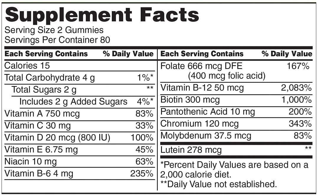 Kirkland Signature Multivitamin Adult Gummies - 320 Count (2 Bottles of 160)