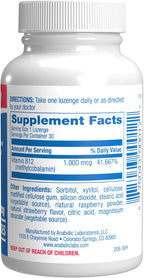 Vitamina B12 Metilcobalamina 1000 mcg - Comprimidos Sublinguales Sabor a Bayas Silvestres - 30 Unidades