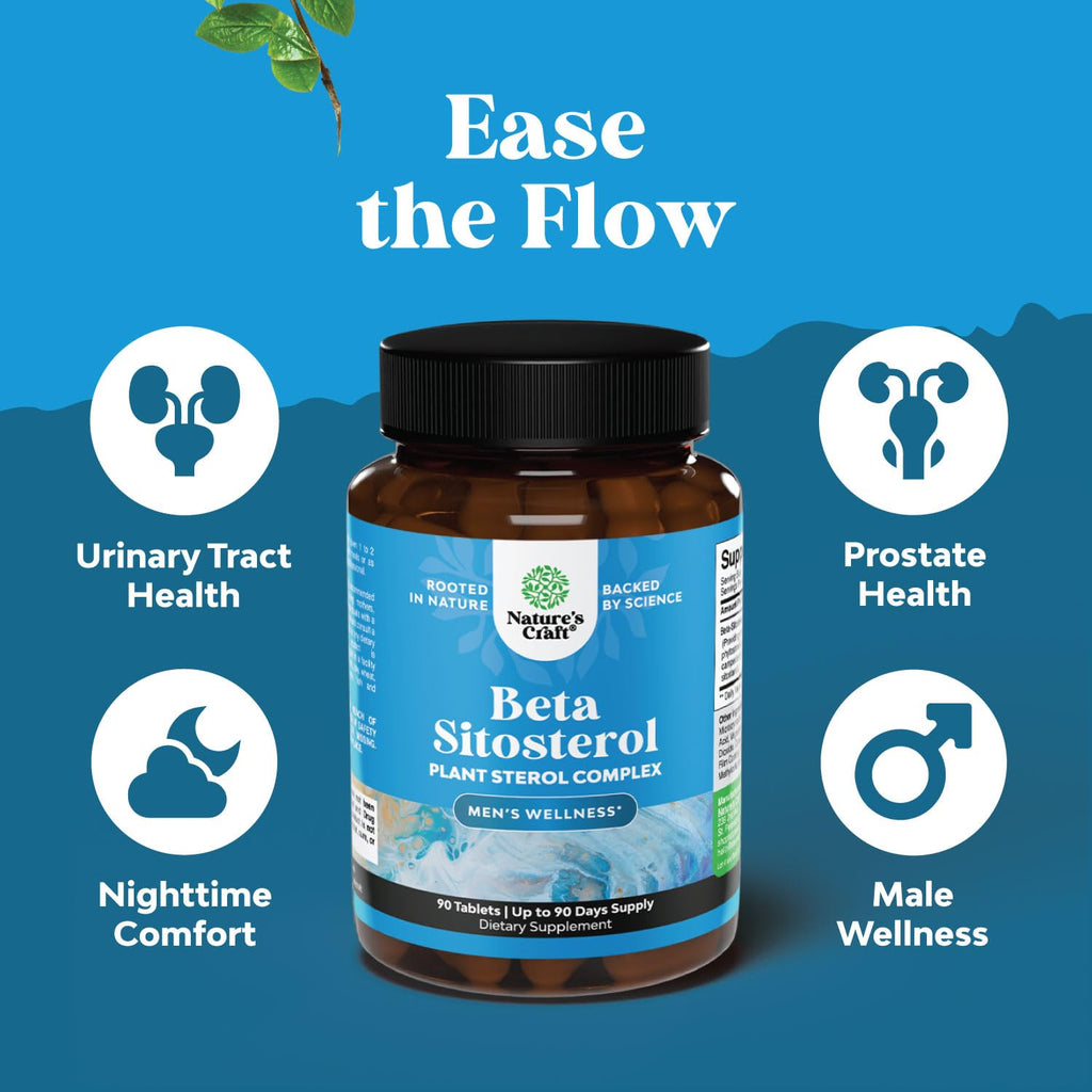 Natures Craft Complexo de Esteroles Vegetales con Beta-Sitosterol - 500mg - 90 Cápsulas