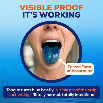 Suplemento de Azul de Metileno en Tiras Sublinguales - Grado Farmacéutico - Sabor Menta, 15 Tiras (20mg cada una) – Image 5
