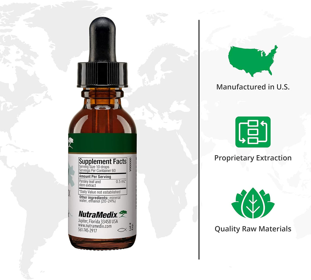 NutraMedix Suplemento de Perejil - Extracto Líquido de Hojas y Tallos - 30 ml