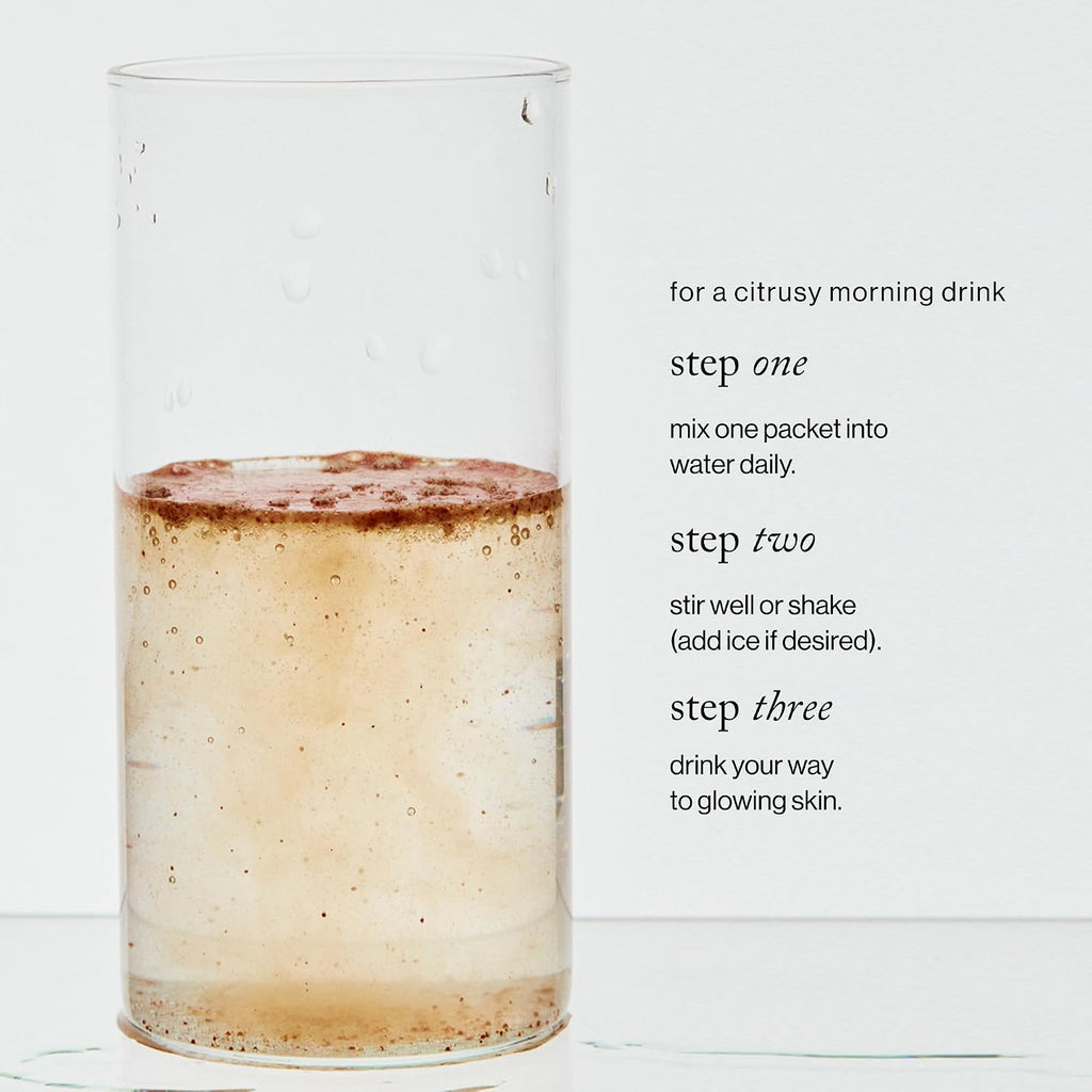 goop Beauty Morning Skin Drink Mix - Mezcla en polvo con vitaminas C y E - 30 sobres