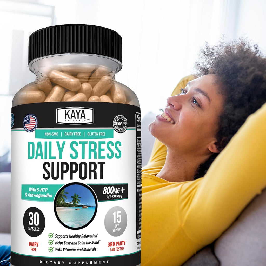 Kaya Naturals - Suplemento Natural para el Estrés y la Calma Mental - 30 Cápsulas