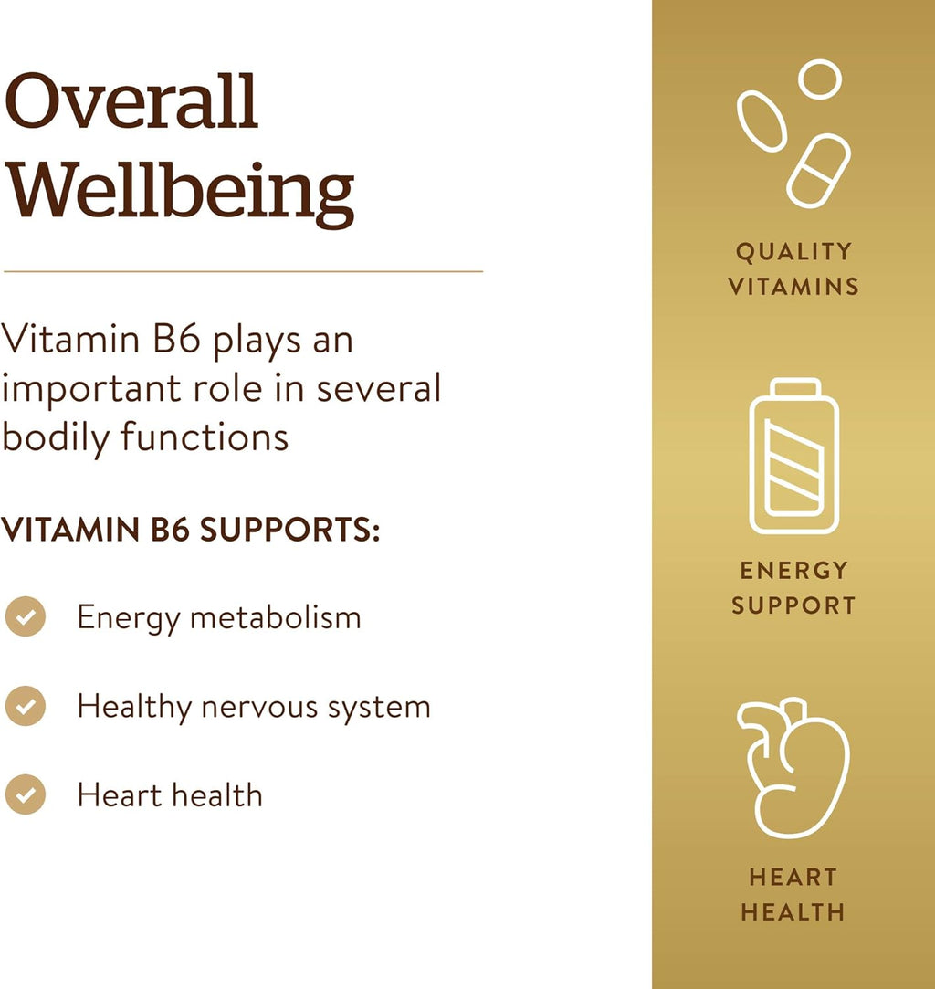 Solgar Vitamina B6 25 mg, 100 Comprimidos