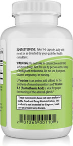 NaturalSlim Stress Defender Suplemento para el Estrés, Fórmula de Equilibrio de Cortisol con Vitamina B5 y L-Tirosina, Apoyo al Sueño y Metabolismo, 180 Cápsulas Vegetales (3 Paquetes)