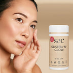 Sol Nutrition Glisten 'N' Glow: Suplemento de Vitaminas para la Piel con Biotina, Colágeno, Vitaminas A, B, C y E, 60 Cápsulas