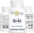 Bio-Tech D3-K2 120 Cápsulas Vegetales