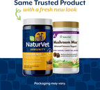 NaturVet Mushroom Max Suplemento Inmunológico Avanzado para Perros – Con Shiitake, Reishi y Cola de Pavo – 120 Comprimidos