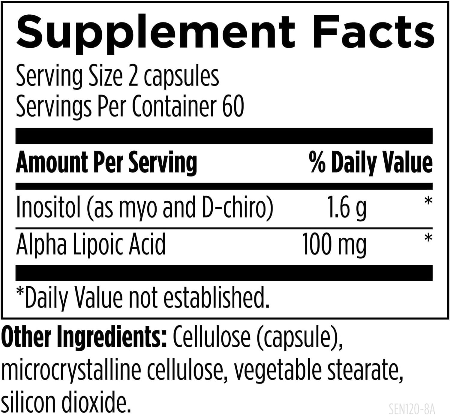 Designs for Health Sensitol - Inositol + ALA (120 Cápsulas Veganas)
