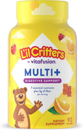 L'il Critters Multivitamin Gummies para niños - 90 gominolas - con vitaminas B, C, D, E - sabores variados - sin gluten ni lácteos - complemento digestivo