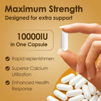 NATURE TARGET Vitamin D3 K2, 10,000 IU D3, 100 mcg K2, 120 Capsules | High-Potency D3 With MCT, for Max Absorption, Supports Bone, Calcium & Immune Health