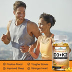 TheraSuva Vitamina D3 5.000 UI + K2 de Alta Potencia – Vegano, No-GMO, con Aceite de Coco Orgánico – Apoyo Óseo y Cardíaco, 120 Cápsulas Blandas