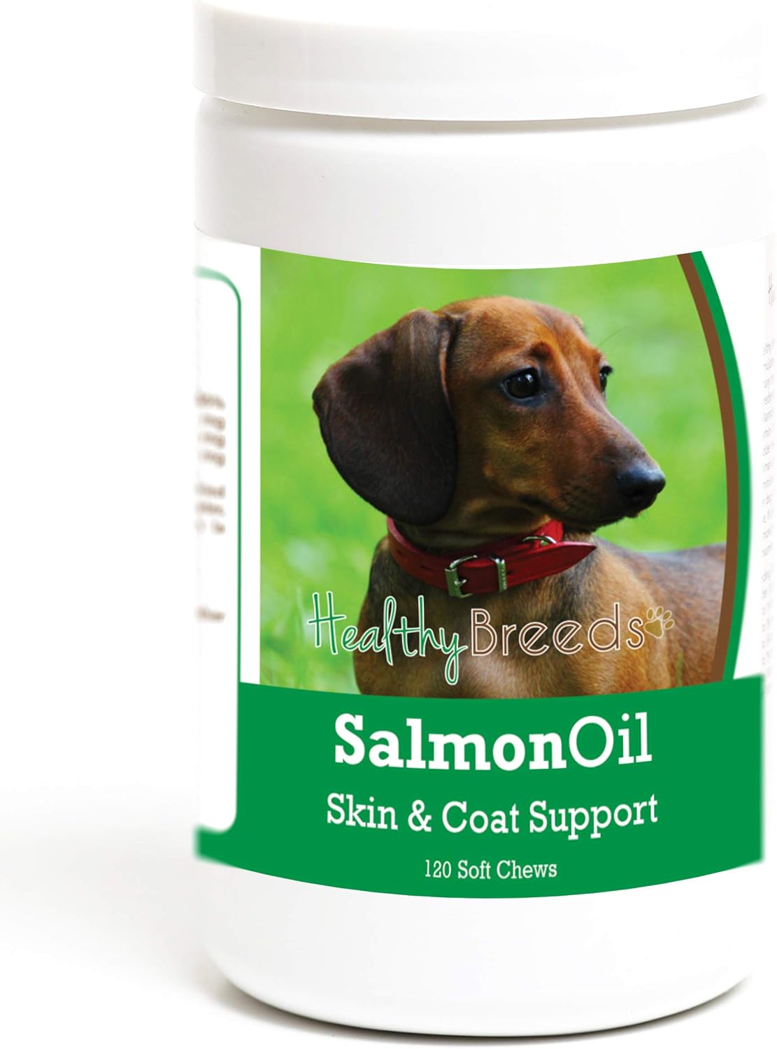 Healthy Breeds Aceite de Salmón en Masticables Suaves para Perros Dachshund, 120 unidades