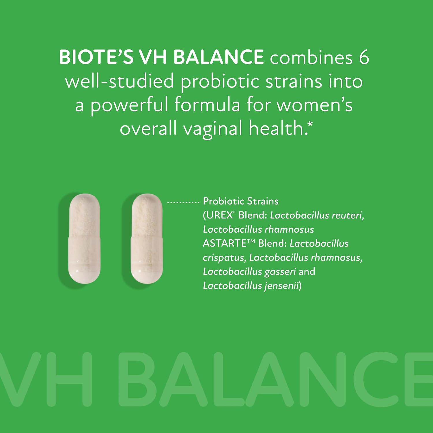 Biote Nutraceuticals - vH Balance - Vaginal Health + Microbiome Support