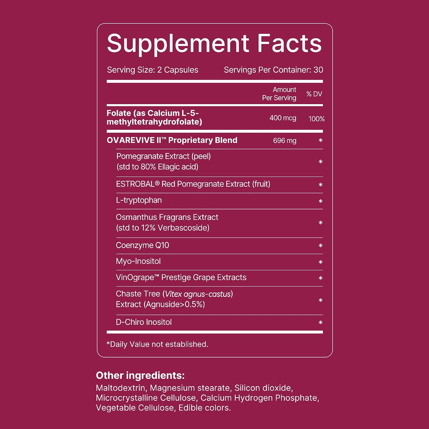 LAIFE Women's Health Support Supplement, Myo-Inositol 40:1 con Folato y Antioxidantes, 60 Cápsulas