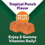 Vitafusion Power Plus Vitamina D3 K2 Gomitas, 3000 UI, 60 Unidades, Sabor Tropical Punch
