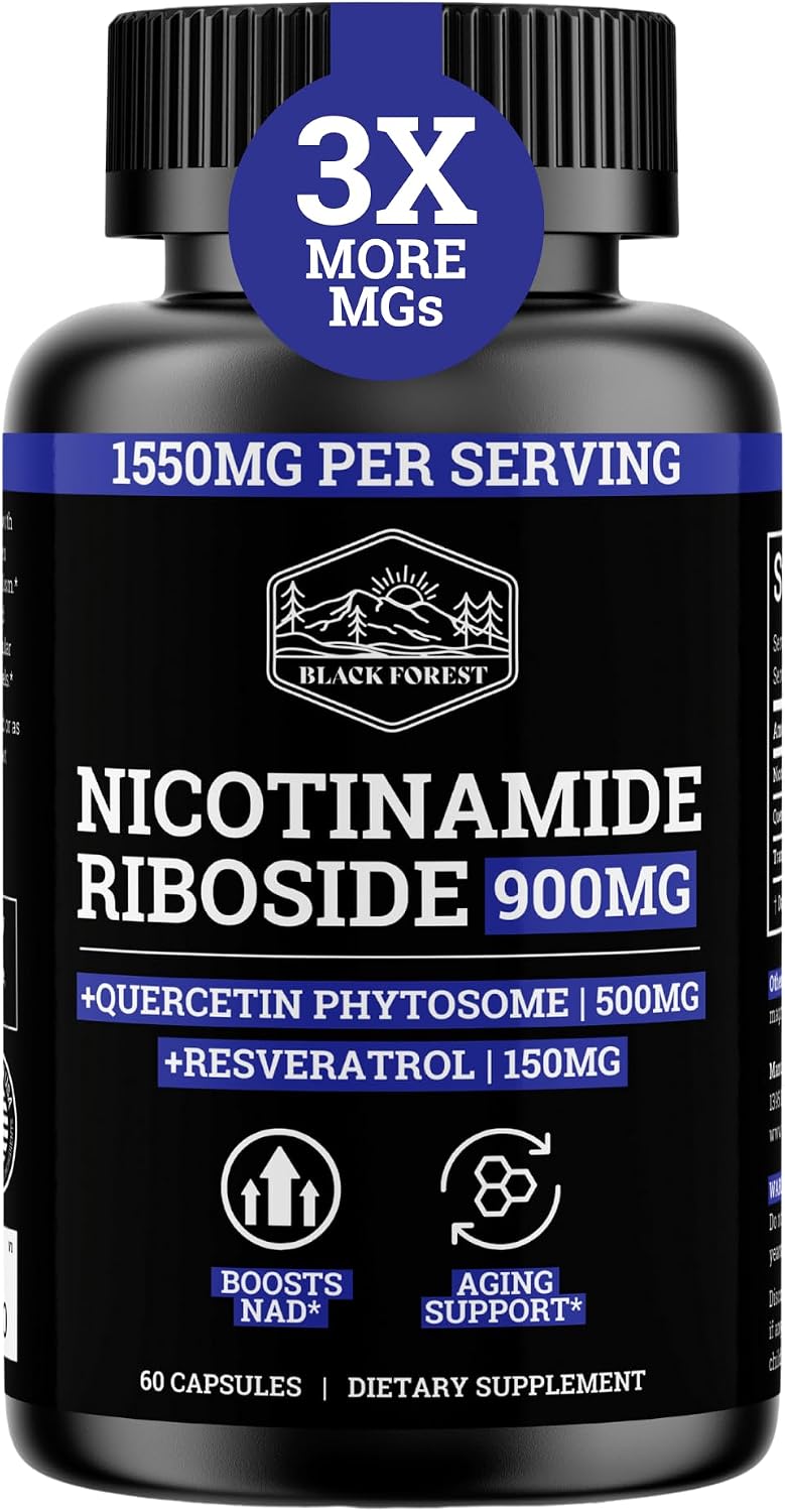 Black Forest NAD – Nicotinamida Ribósido 900 mg + Quercetina 500 mg + Resveratrol 150 mg