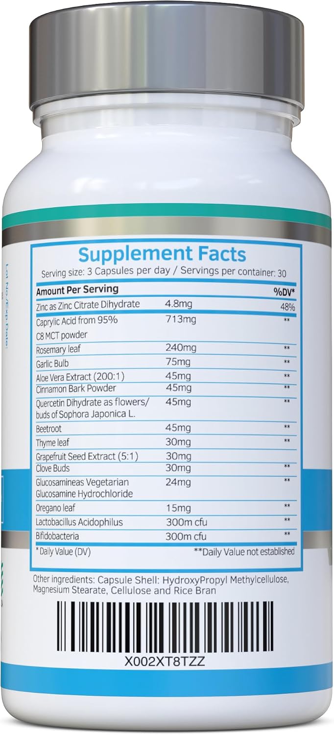 Swiss BioEnergetics CanDefence — Digestive Supplement with Herbs, Probiotics and Zinc — 90 Vegetarian Capsules