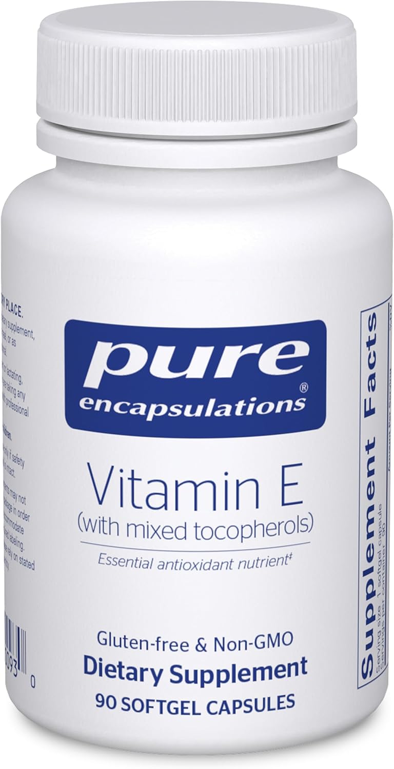 Pure Encapsulations Vitamin E with Mixed Tocopherols - 90 Softgels
