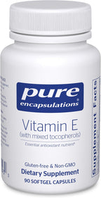 Pure Encapsulations Vitamin E with Mixed Tocopherols - 90 Softgels