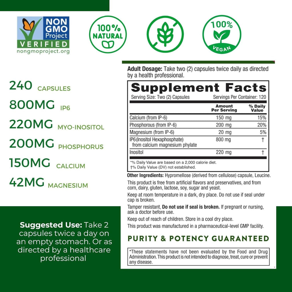 Active Again Hope Science IP6 Inositol 120 cápsulas