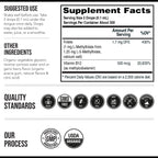 Organic Methyl Folate 1000 mcg + Methyl B12 Cofactor – Metilfolato Activo 5-MTHF, Sabor Baya Orgánica, Líquido Sublingual (1 oz)