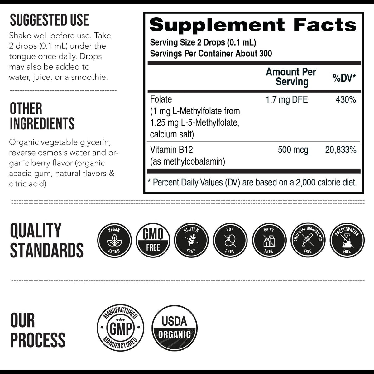 Organic Methyl Folate 1000 mcg + Methyl B12 – La reducción del cansancio y la fatiga.* – Image 6
