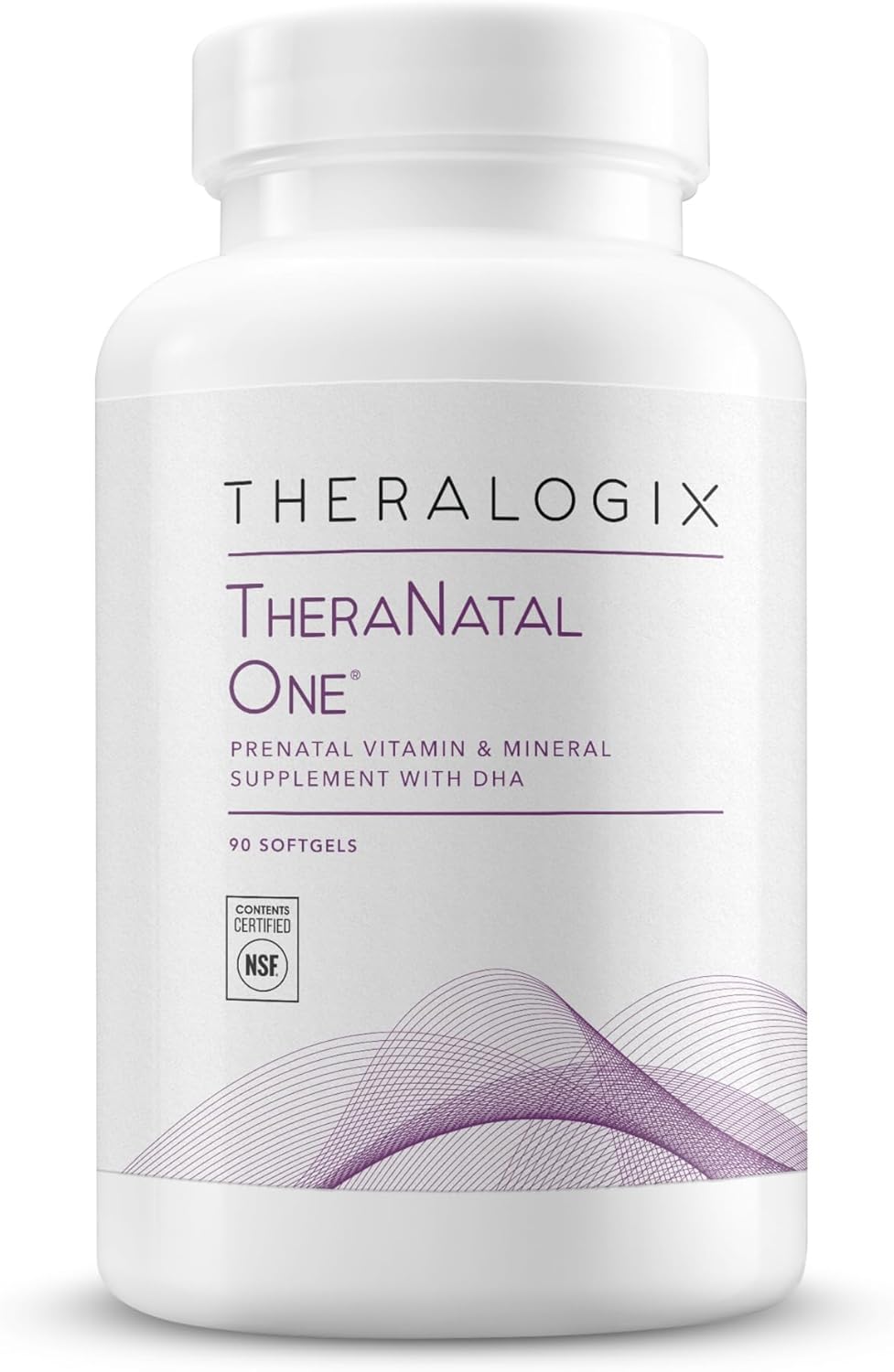 Theralogix TheraNatal One – Multivitamínico prenatal con DHA, folato metilado y hierro – 90 cápsulas blandas