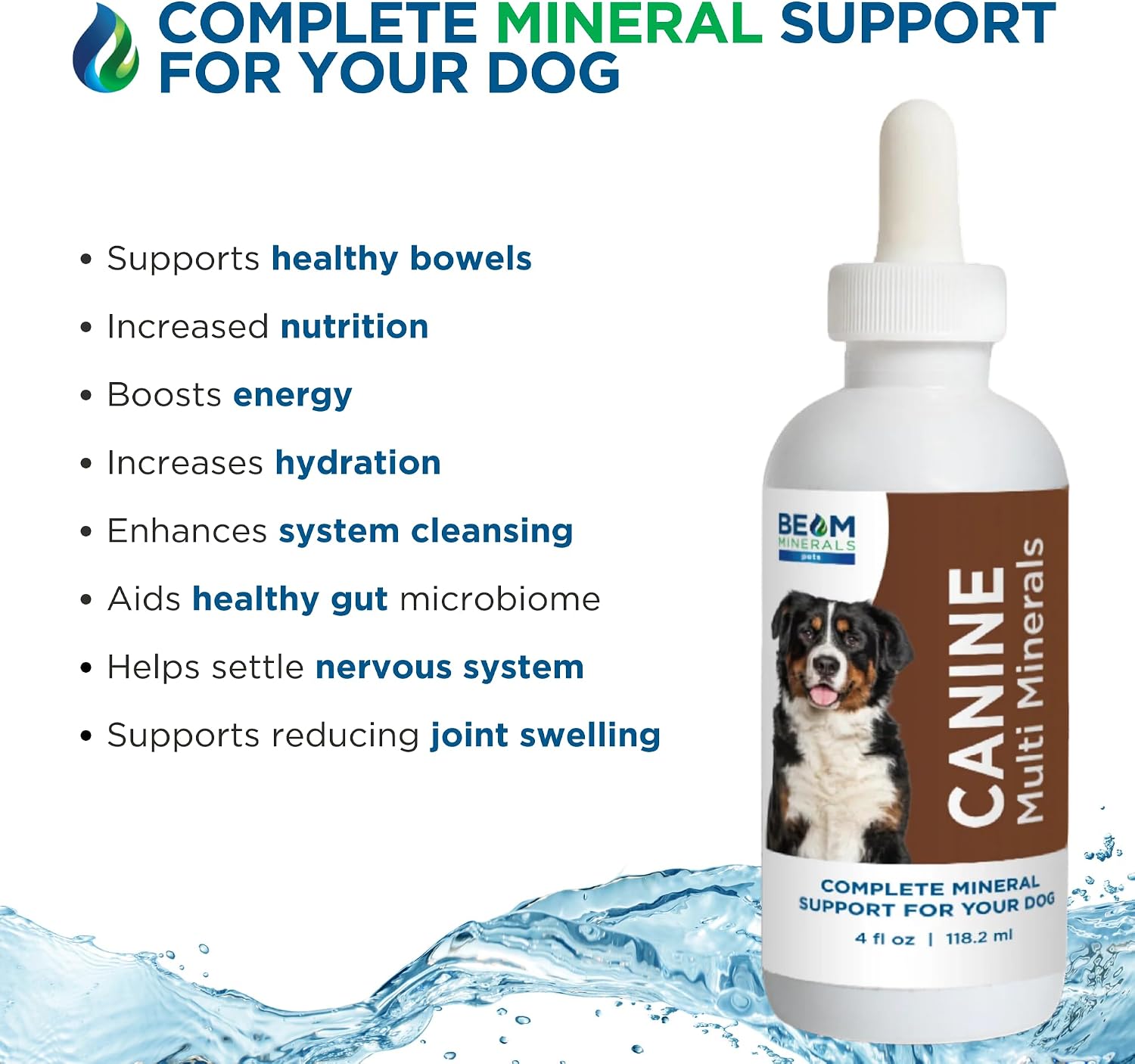 Complete Canine Multi-Minerals | Minerales completos para perros | Contiene ácido húmico y fúlvico | 118 ml