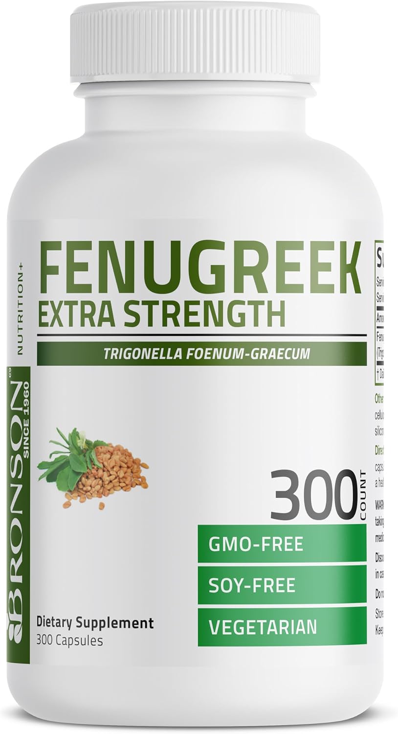 Bronson Cápsulas de Fenogreco Extra Strength, 300 Cápsulas
