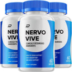 Nervo Vive Suplemento Cerebral – Fórmula Máxima Potencia Natural para Memoria y Concentración (3 Paquetes – 180 Cápsulas)