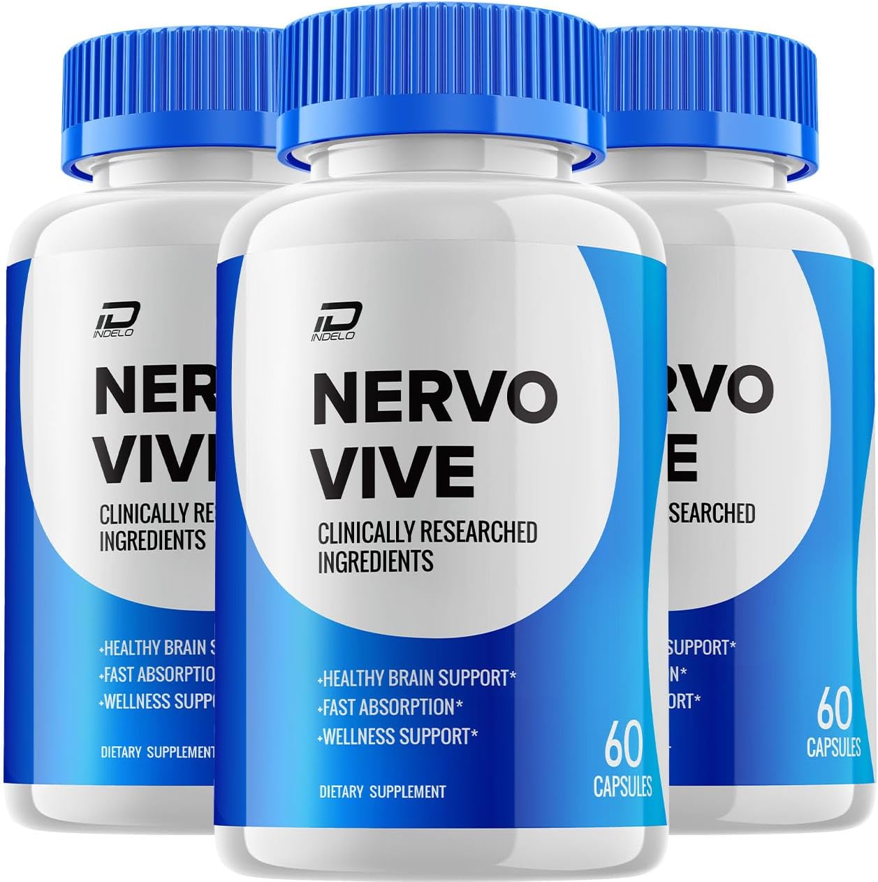 Nervo Vive Suplemento Cerebral – Fórmula Máxima Potencia Natural para Memoria y Concentración (3 Paquetes – 180 Cápsulas)