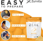 Zurvita Zeal for Life Wellness Drink Mix - Sabor Mango - Sin Gluten, Vegano, con Biotina, Vitaminas B12, C, D, E, Hierro, Magnesio - 30 Porciones (420g)