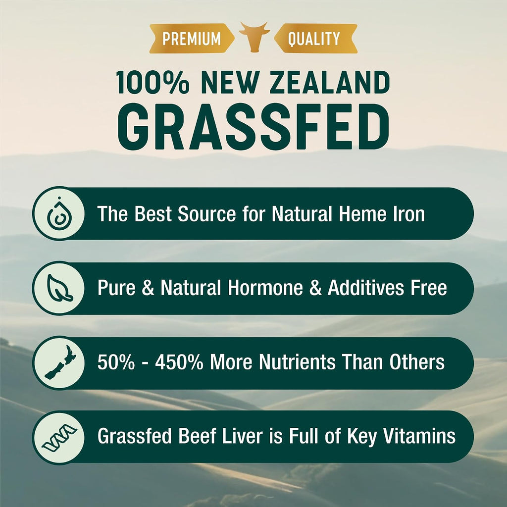 One Earth Health Cápsulas de Hígado de Res Desecado Grass-Fed, 3000 mg, 200 Cápsulas